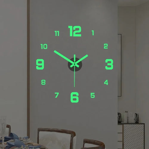 Skanto | 3D-LED veggklokke – rammefri DIY design