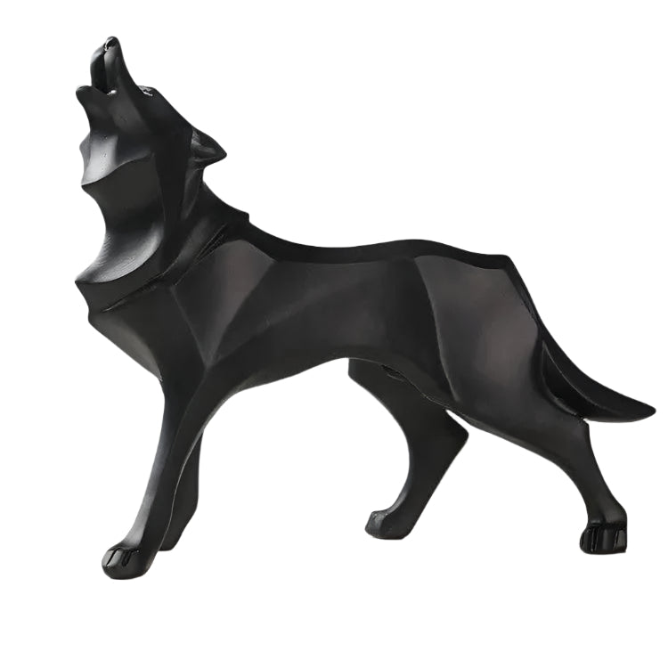 LupoForm – Geometrisk Ulv Statue med Skarpe Kanter Design for Moderne Rom Skanto