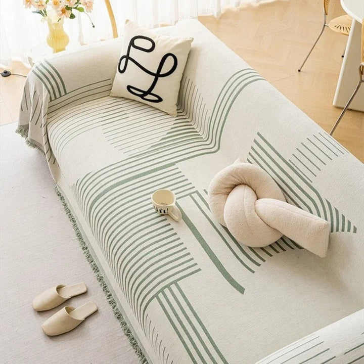 Skanto | Luksuriøst Snøfnugg Chenille Sofa Trekk
