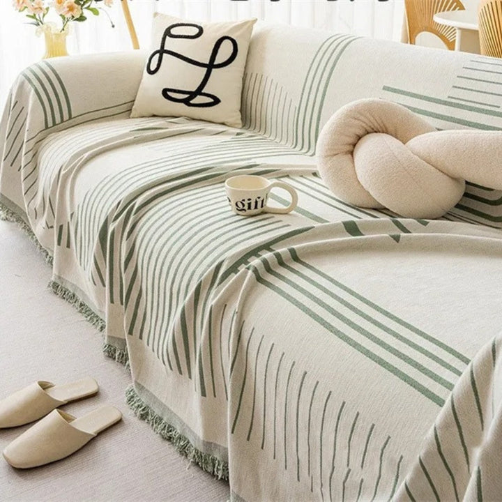 Skanto | Luksuriøst Snøfnugg Chenille Sofa Trekk