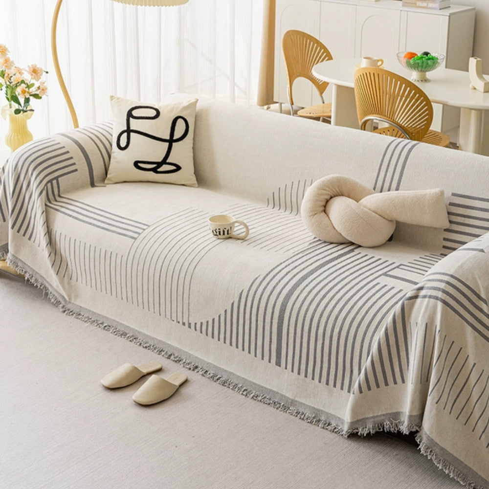 Skanto | Luksuriøst Snøfnugg Chenille Sofa Trekk