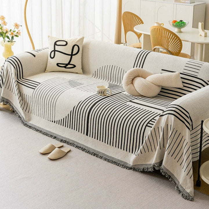Skanto | Luksuriøst Snøfnugg Chenille Sofa Trekk