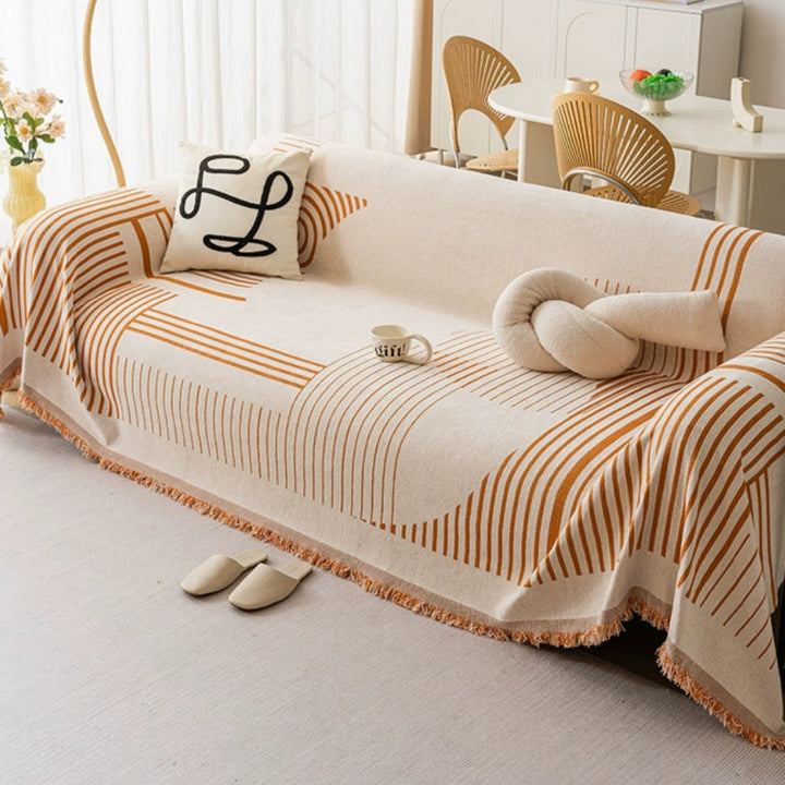 Skanto | Luksuriøst Snøfnugg Chenille Sofa Trekk
