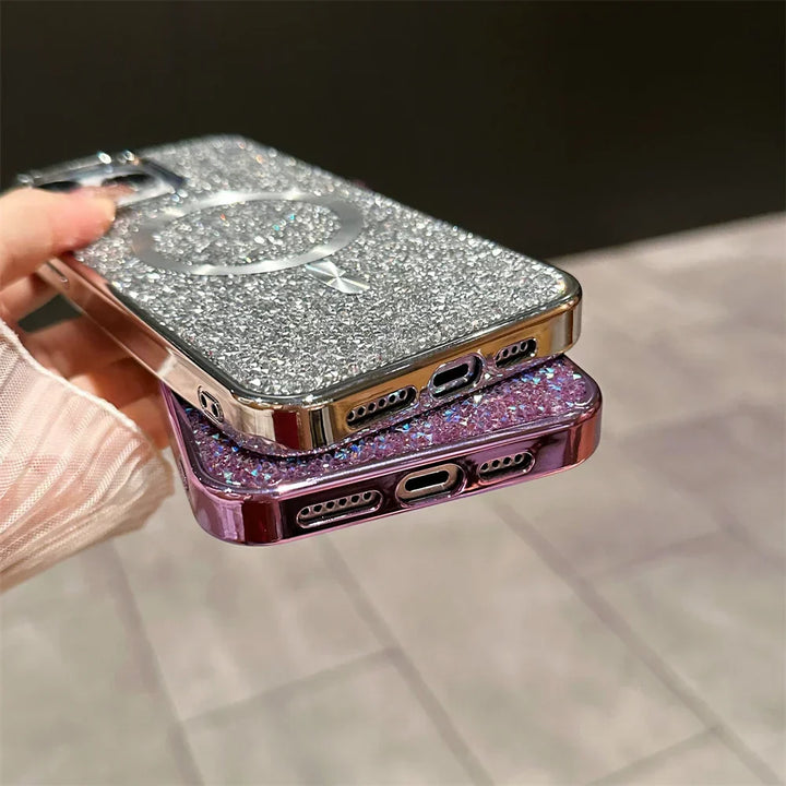Skanto | Bling Glitter Magnetisk Etui for iPhone