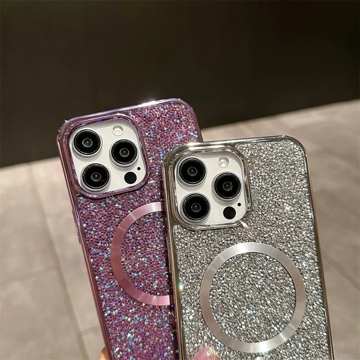 Skanto | Bling Glitter Magnetisk Etui for iPhone