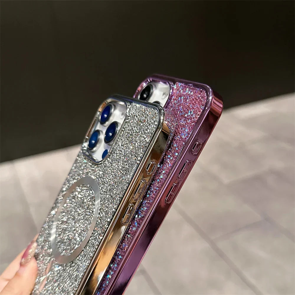 Skanto | Bling Glitter Magnetisk Etui for iPhone
