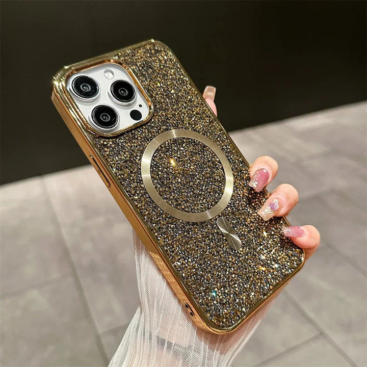 Skanto | Bling Glitter Magnetisk Etui for iPhone