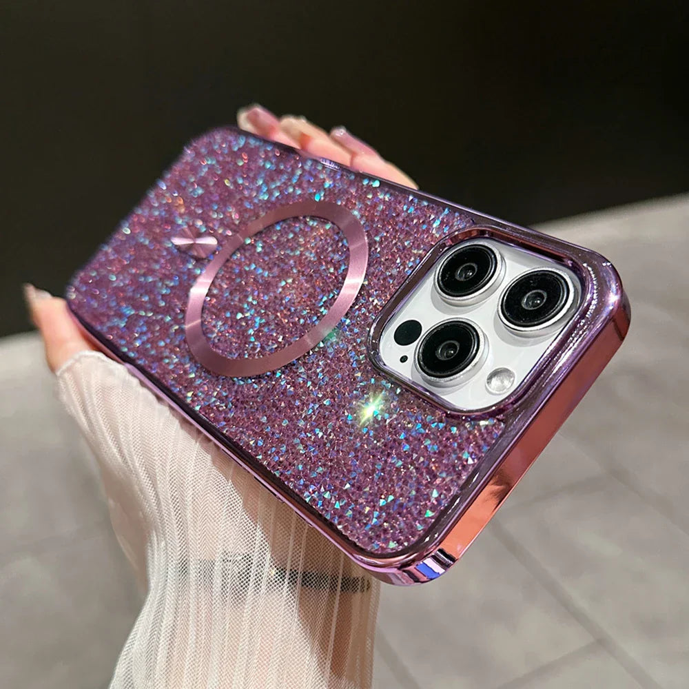 Skanto | Bling Glitter Magnetisk Etui for iPhone