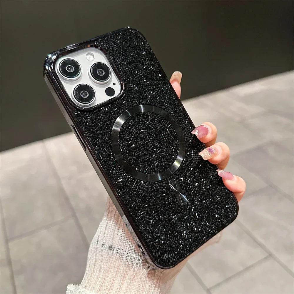 Skanto | Bling Glitter Magnetisk Etui for iPhone