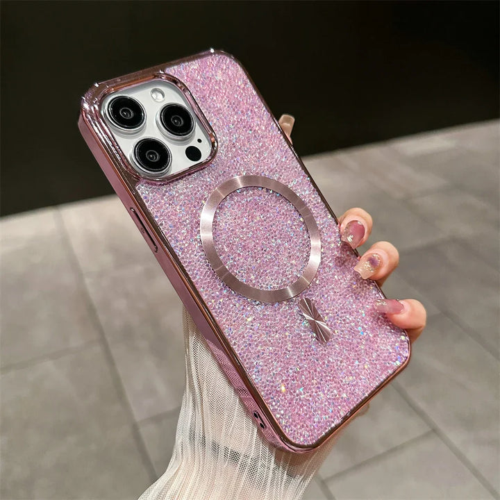 Skanto | Bling Glitter Magnetisk Etui for iPhone