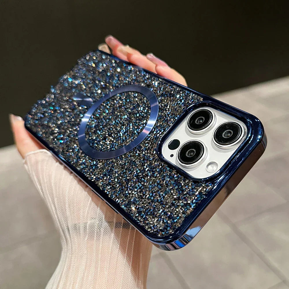 Skanto | Bling Glitter Magnetisk Etui for iPhone