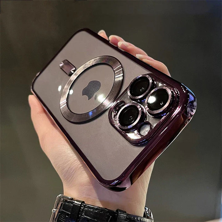Skanto | Plating Clear Soft Magnetic Case for iPhone