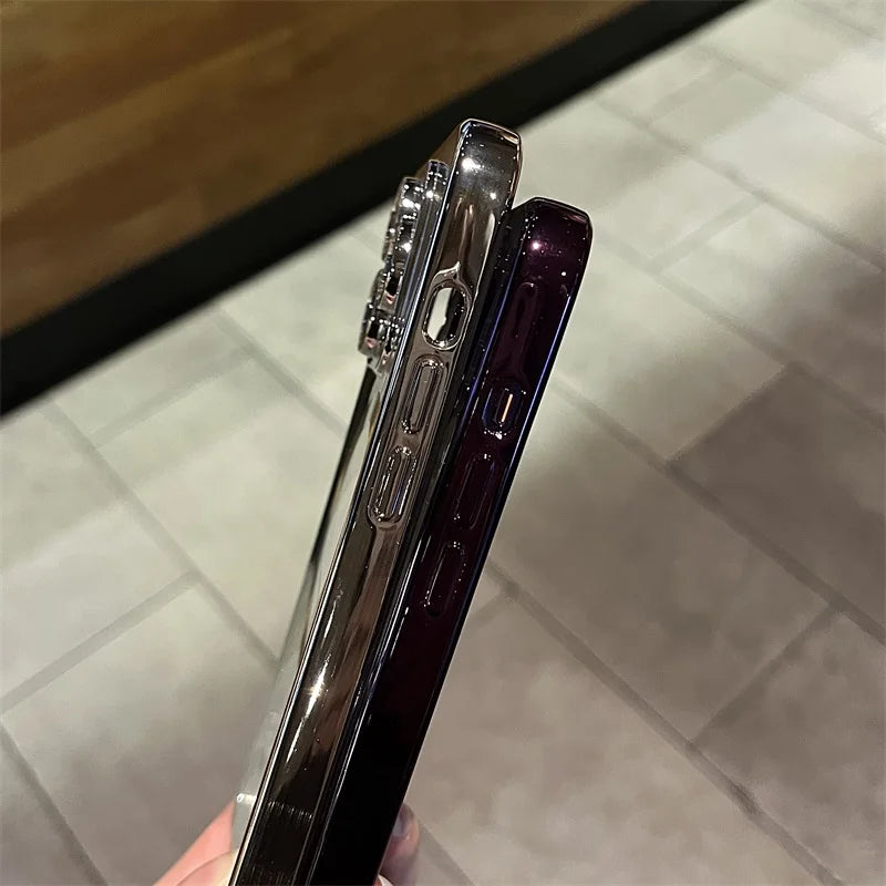 Norvo | Plating Clear Soft Magnetic Case for iPhone