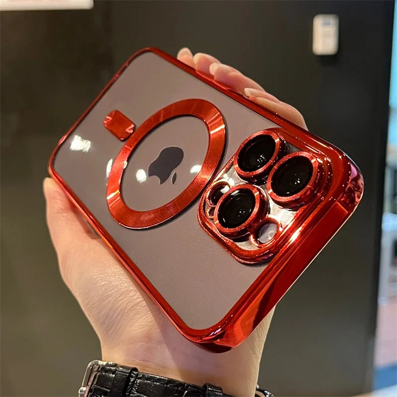 Norvo | Plating Clear Soft Magnetic Case for iPhone