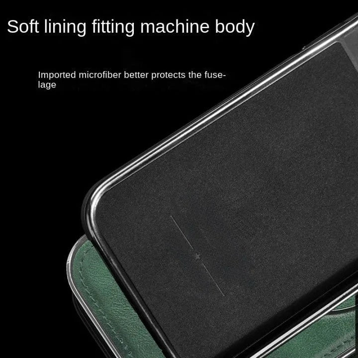 Skanto | Luksuriøs Lær Usynlig Stativ iPhone Deksel