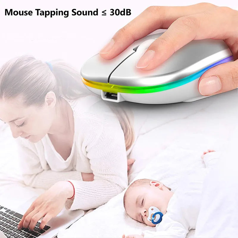 LuxeClick Mouse – Wireless Rechargeable Bluetooth Mouse Skanto