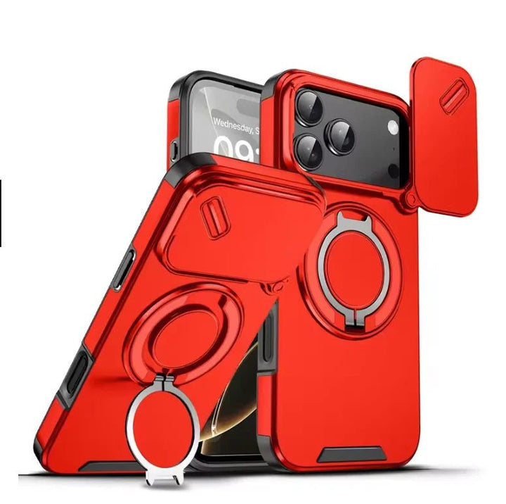 Robust, solid feste med magnetiske ringhalter for iPhone 17