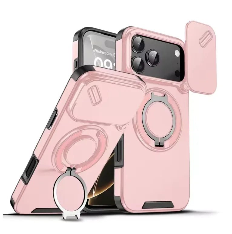 Robust, solid feste med magnetiske ringhalter for iPhone 17