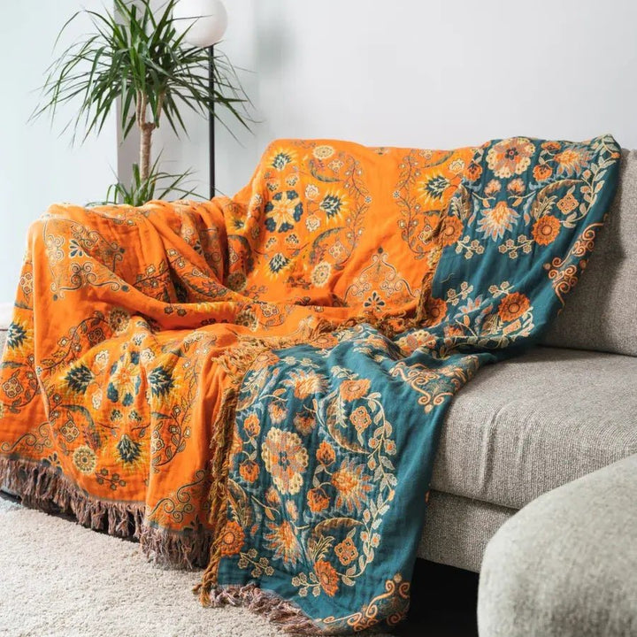 Skanto | Dobbeltsidig ringblomstpledd for alle sesonger