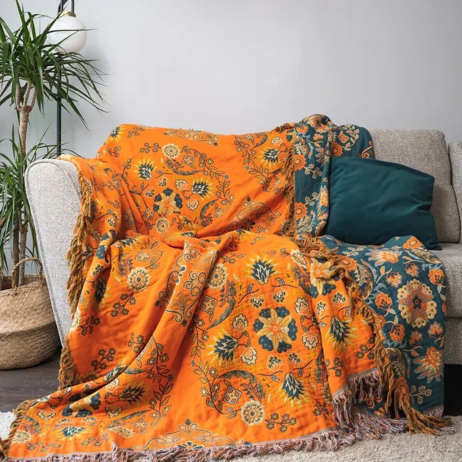 Skanto | Dobbeltsidig ringblomstpledd for alle sesonger