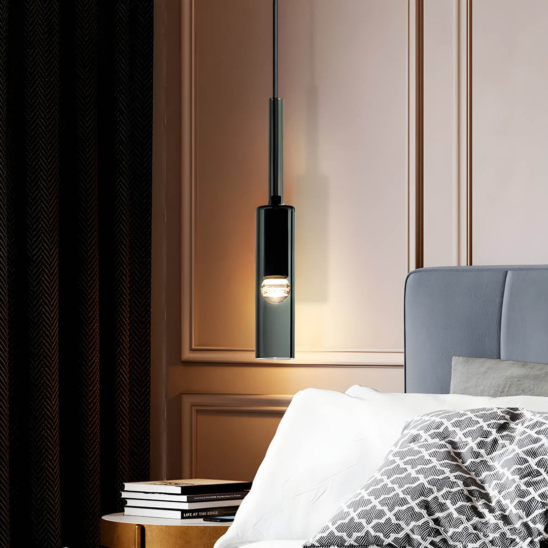 Pendellampe laget av røkt glass – Elegant design med glitrende lyseffekter | Perfekt for stue | Skanto