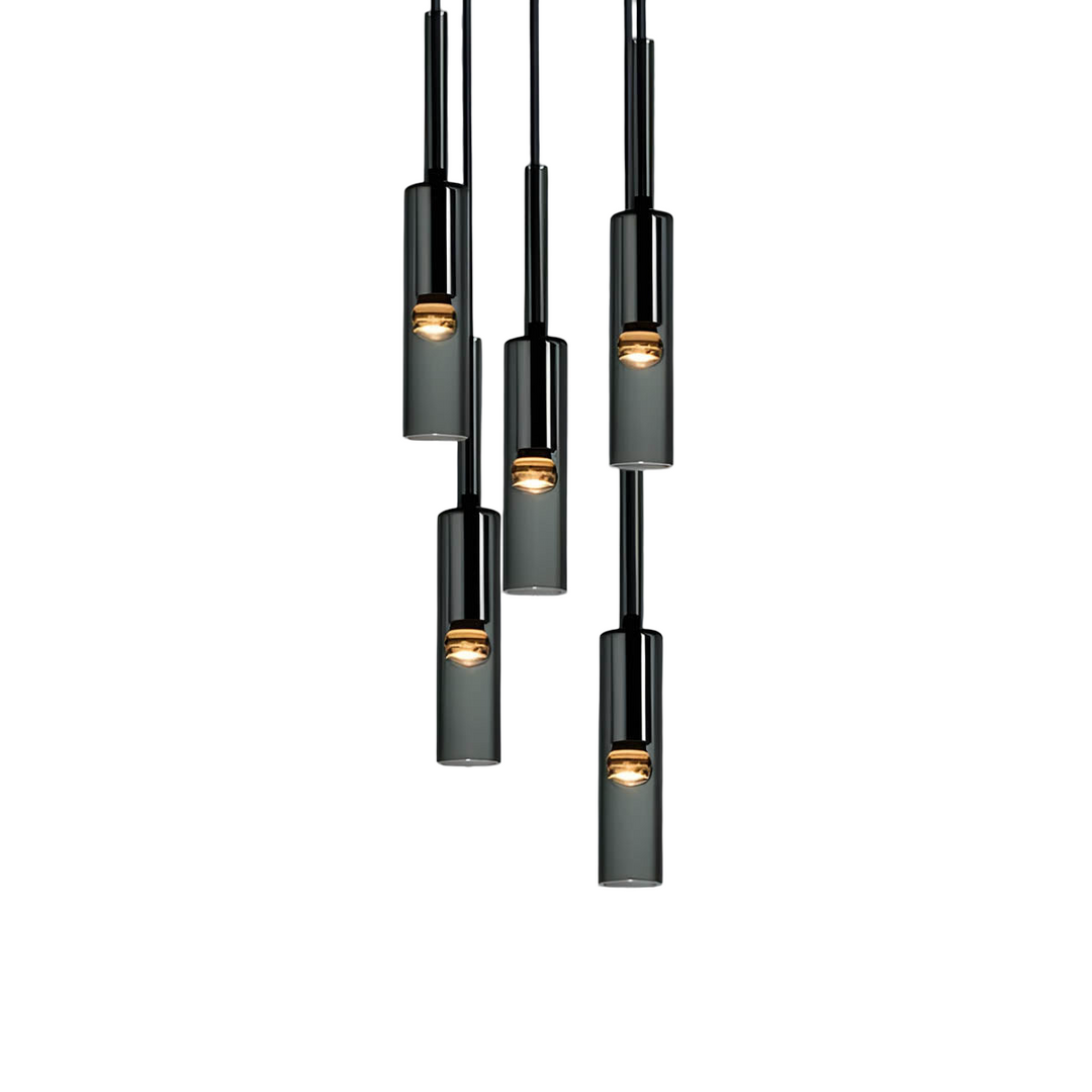 Pendellampe laget av røkt glass – Elegant design med glitrende lyseffekter | Perfekt for stue | Skanto