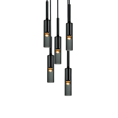 Pendellampe laget av røkt glass – Elegant design med glitrende lyseffekter | Perfekt for stue | Skanto