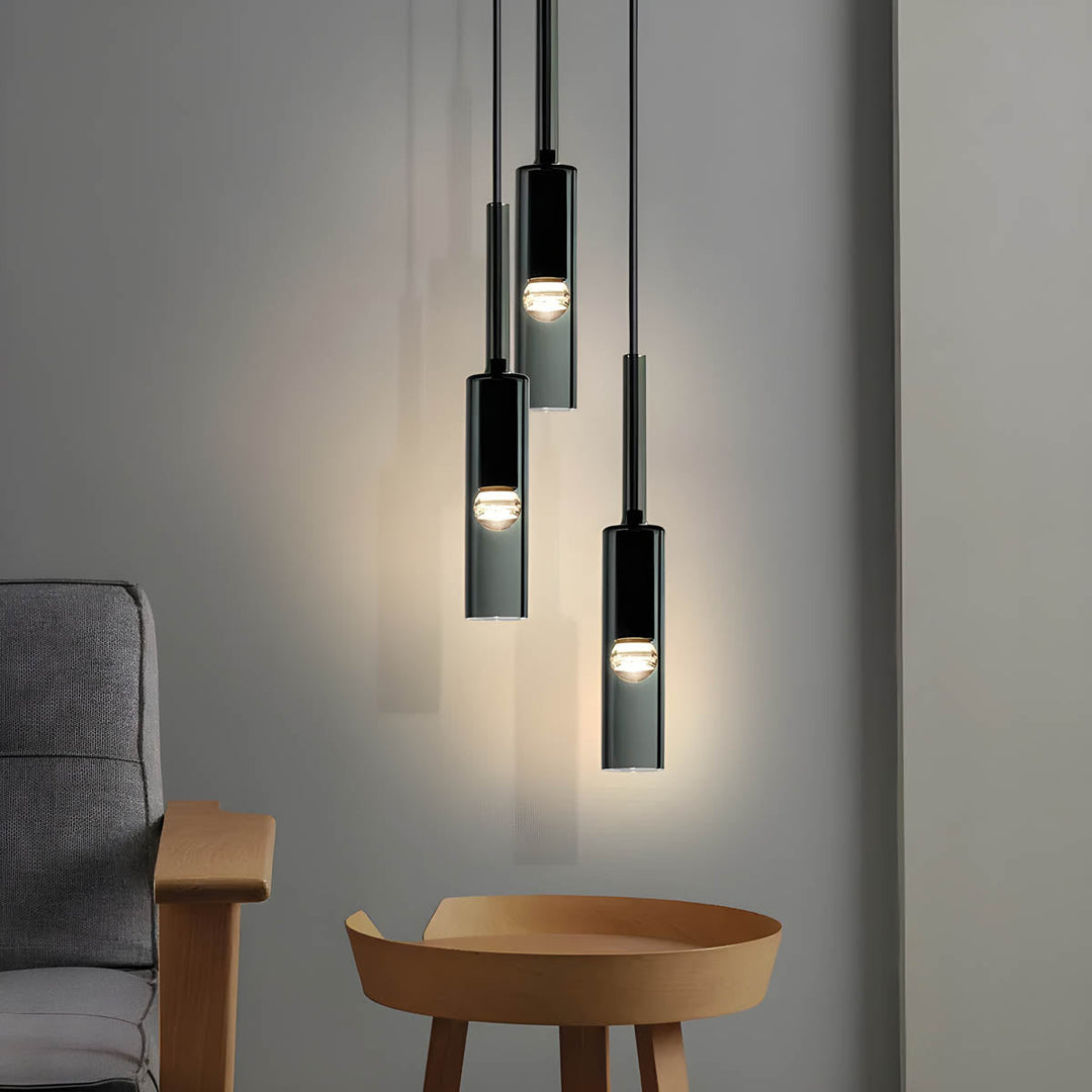 Pendellampe laget av røkt glass – Elegant design med glitrende lyseffekter | Perfekt for stue | Skanto