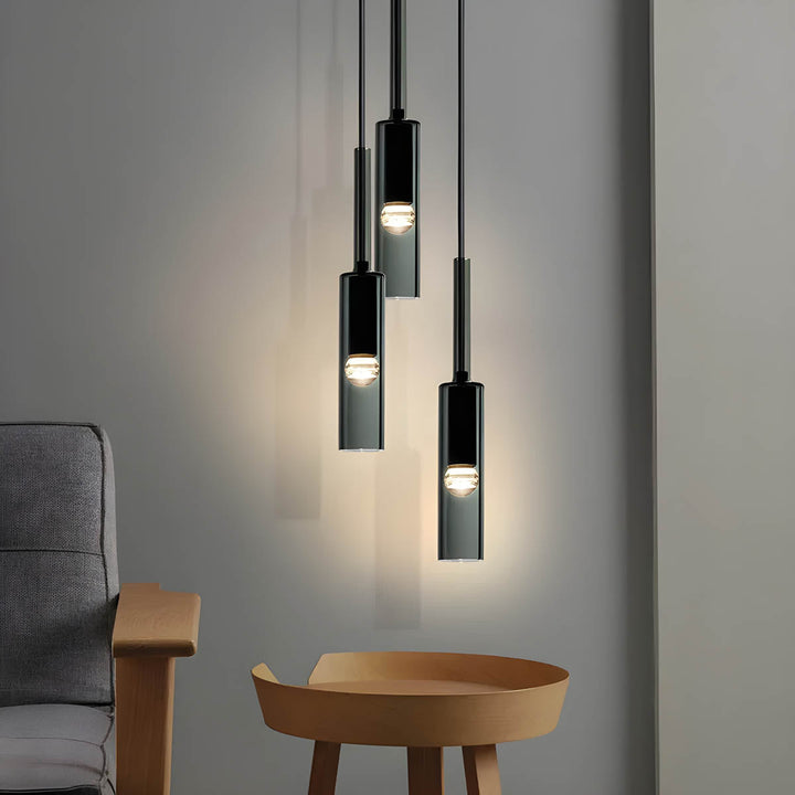 Pendellampe laget av røkt glass – Elegant design med glitrende lyseffekter | Perfekt for stue | Skanto