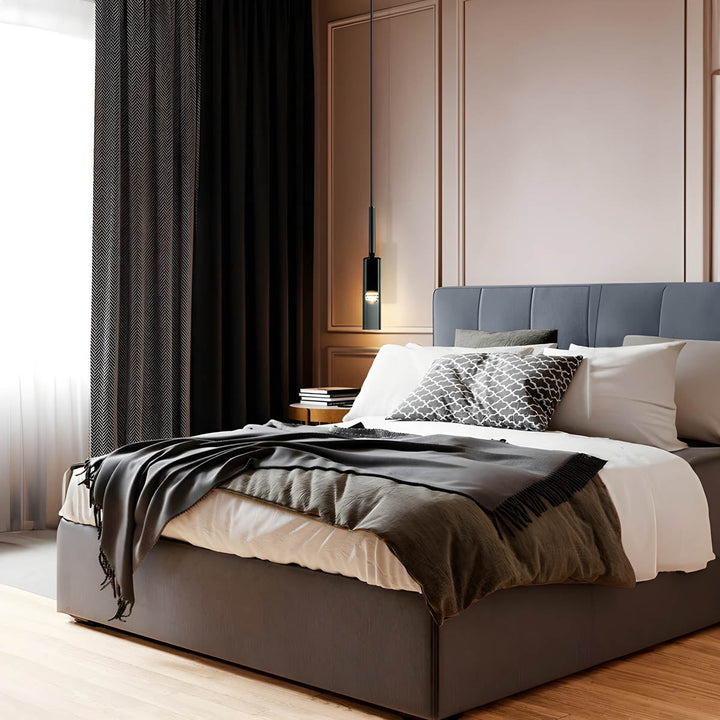 Pendellampe laget av røkt glass – Elegant design med glitrende lyseffekter | Perfekt for stue | Skanto