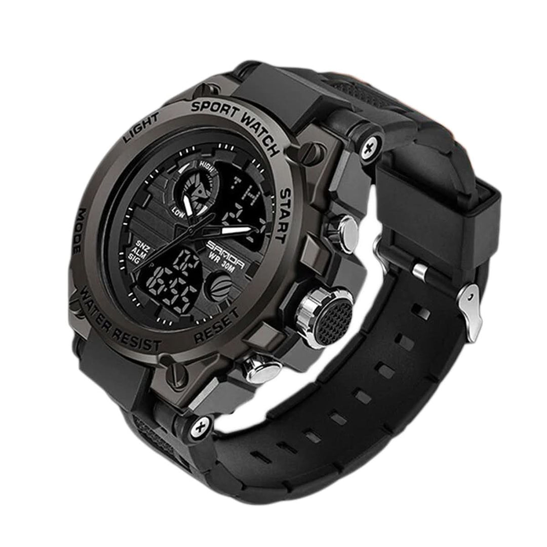 Skanto | Herres Militærklokke med Analog Digital Skjerm og Funksjoner