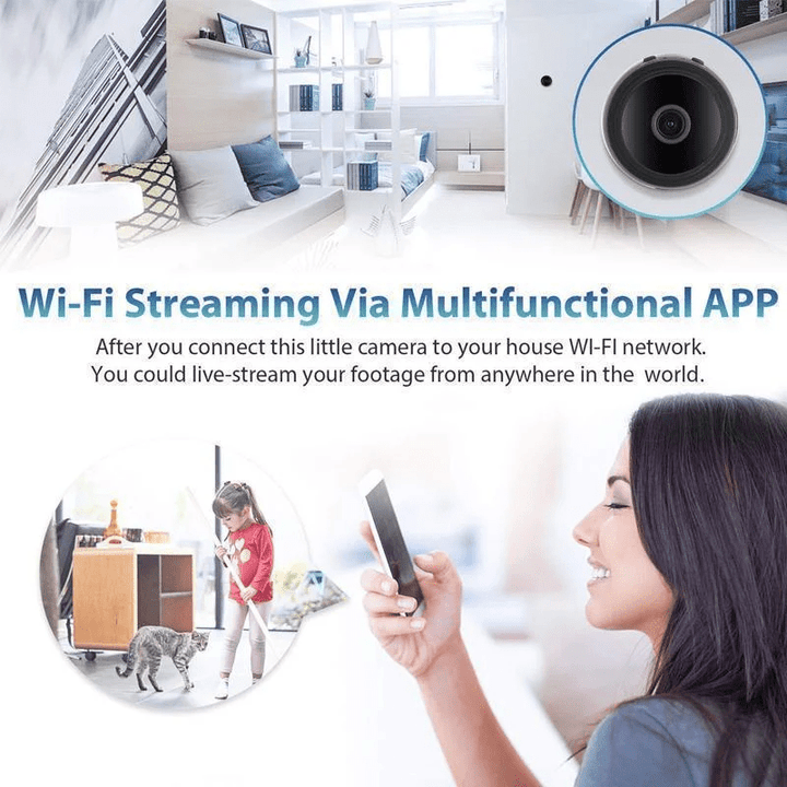 Skanto | MINIVIEW CAM – 1080p Mini Kamera med Nattesyn & App Kontroll