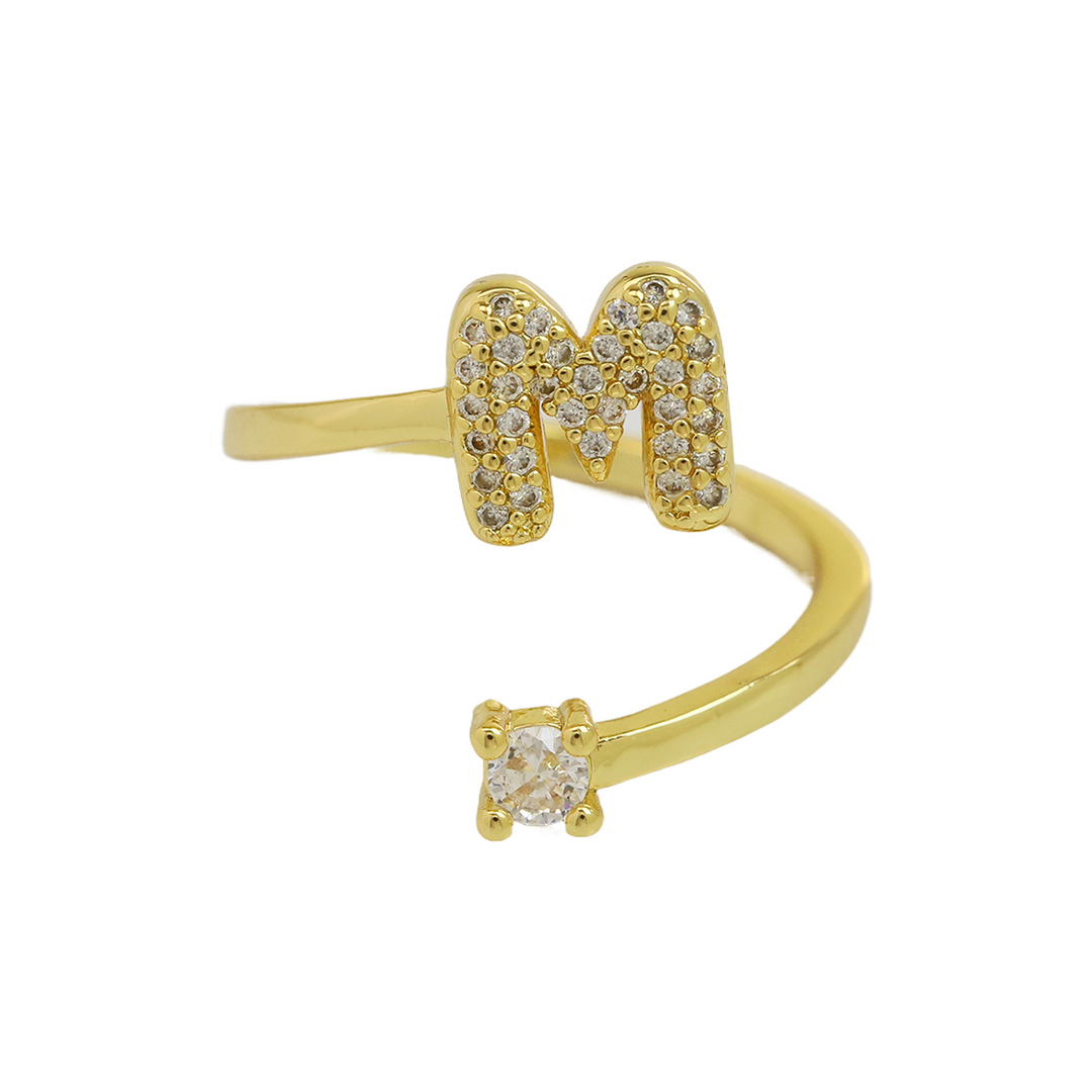 Skanto | Delikat Boble Diamant Innpakning Initial Ring