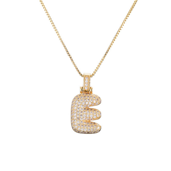Skanto | 14k Diamant Dazzle Boble Initialhalskjede