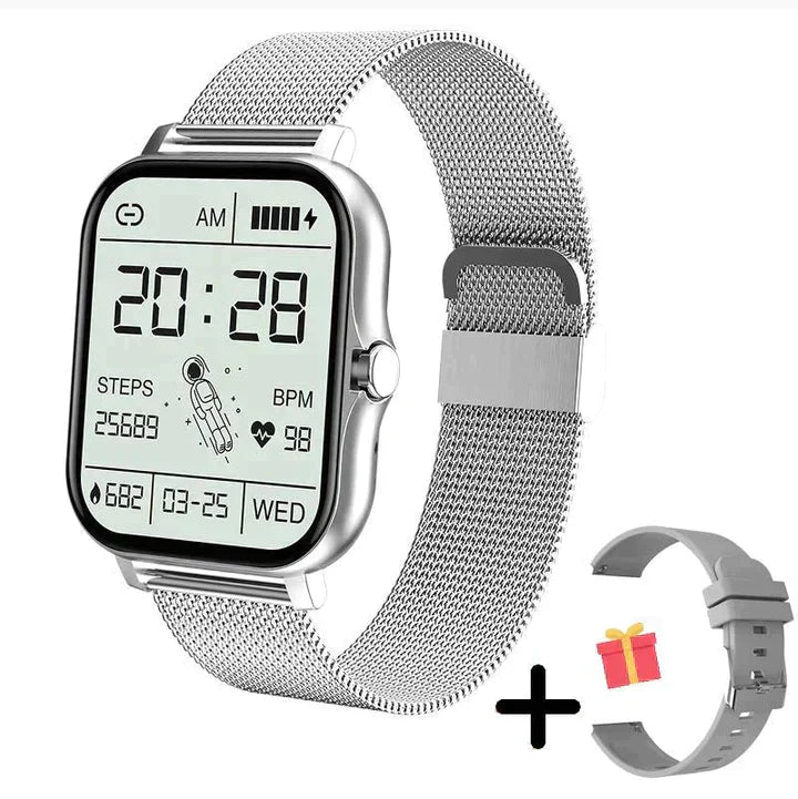 Smartwatch 1,83 tommer – Treningsklokke med helsefunksjoner og Skantouetooth-anrop | Skanto