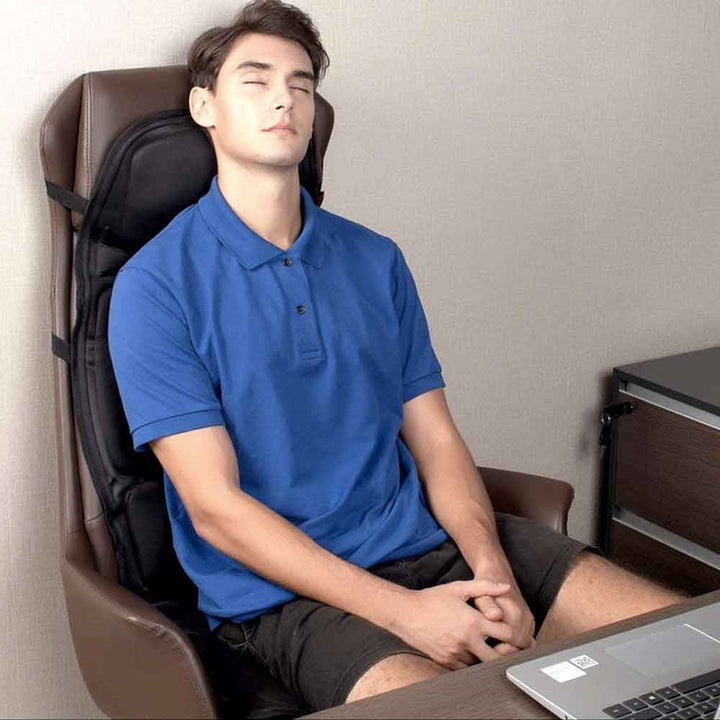 8-Mode beheizte Massage-Sitzauflage für Rücken, Nacken & Ganzkörperentspannung – Perfekt für Auto & Zuhause
