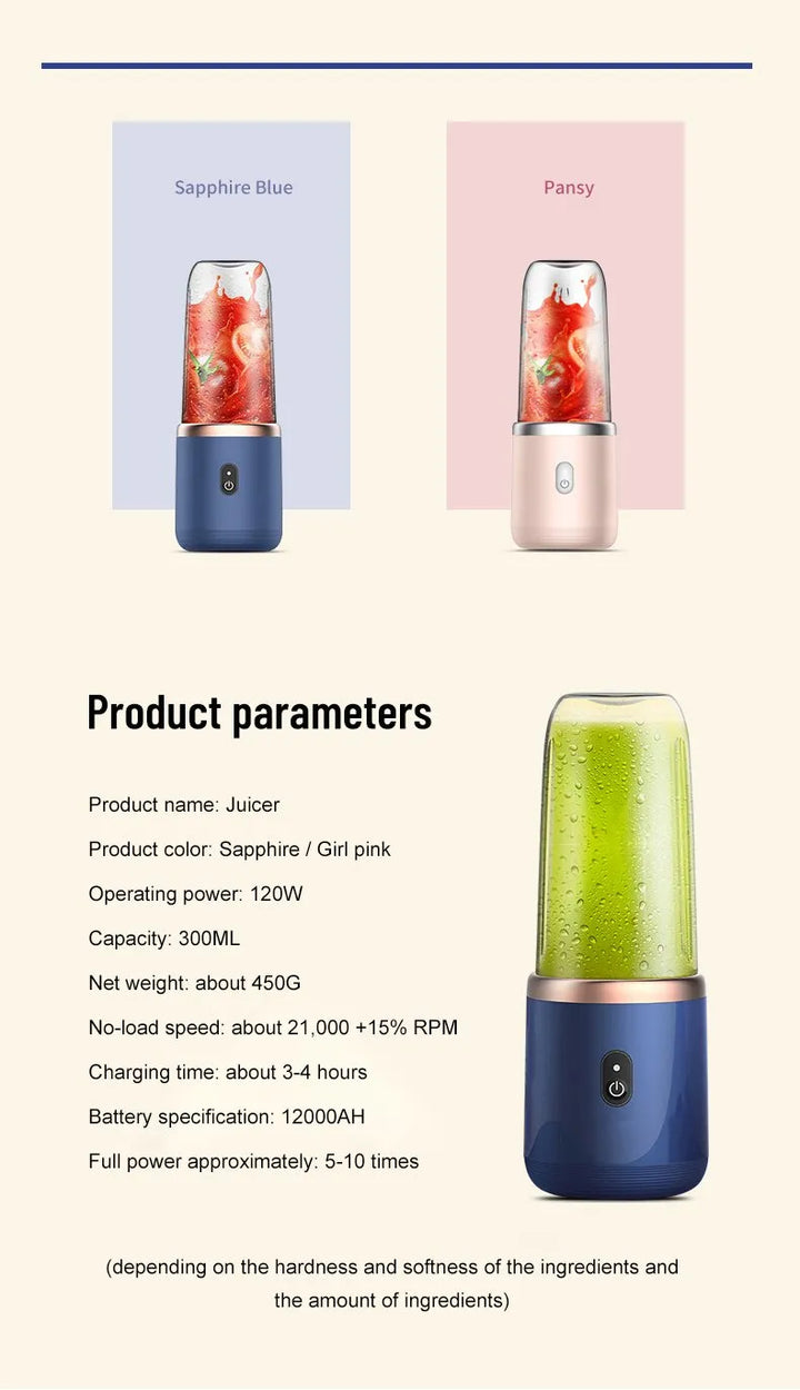 BlendMaster Portable – Elektrisk Juicepresse for Hjemmebruk Skanto