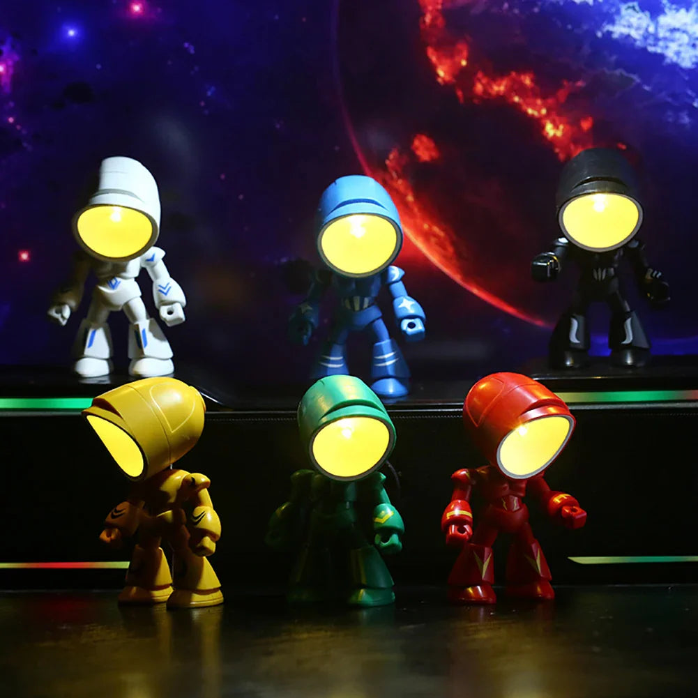 Søt Robot Bordlampe – Kreativ LED Lys for Barns Rom og Skrivebord | Skanto