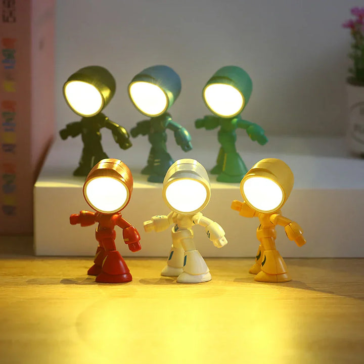 Søt Robot Bordlampe – Kreativ LED Lys for Barns Rom og Skrivebord | Skanto