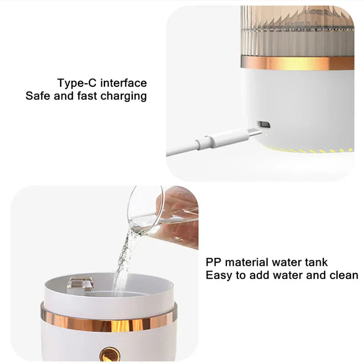 Skanto | Himalaya salt crystal lamp & essential oil diffuser, USB ultrasonisk luftfukter for hjemme & kontor