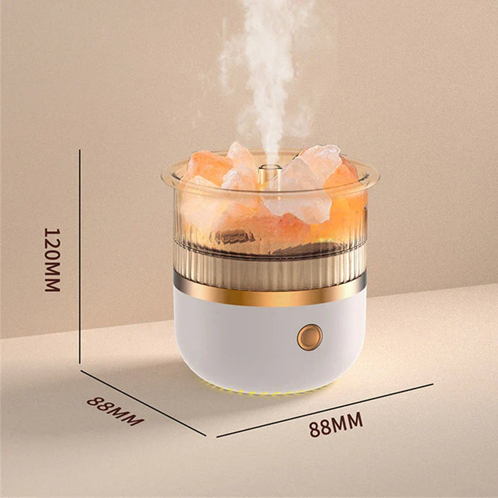Skanto | Himalaya salt crystal lamp & essential oil diffuser, USB ultrasonisk luftfukter for hjemme & kontor