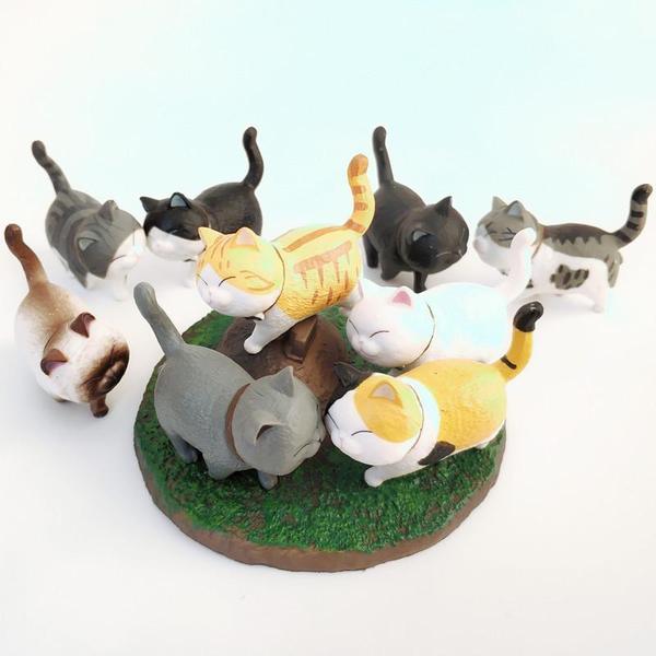 Mini Spaserende Katt Figurer | Skanto