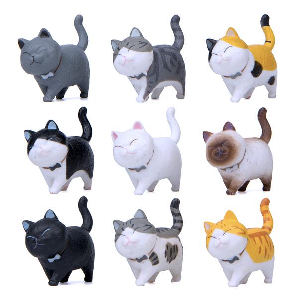 Mini Spaserende Katt Figurer | Skanto
