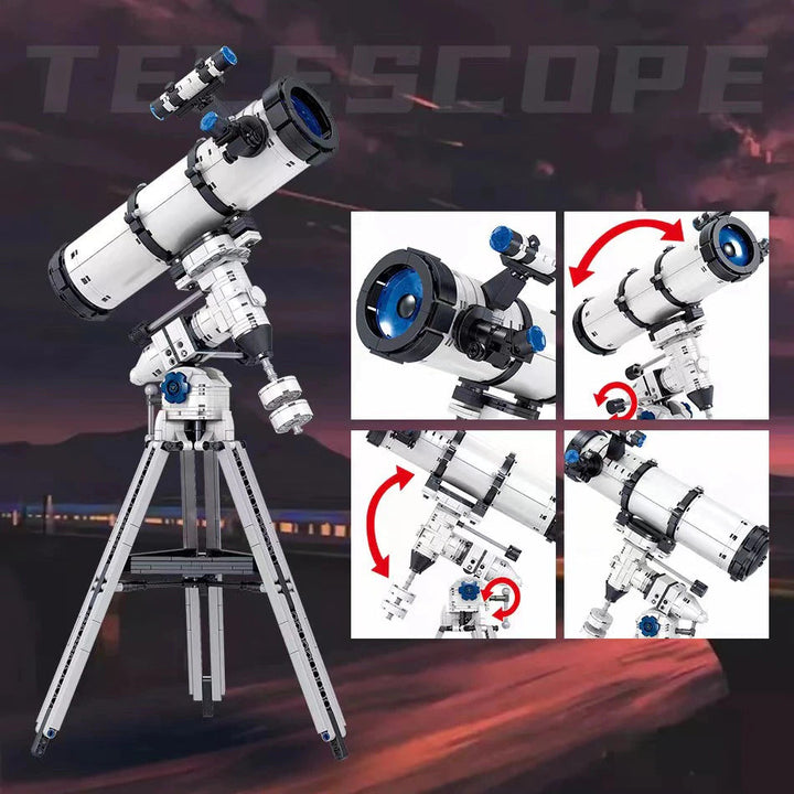 Mini astronomisk teleskop byggeklosser leketøy | Skanto
