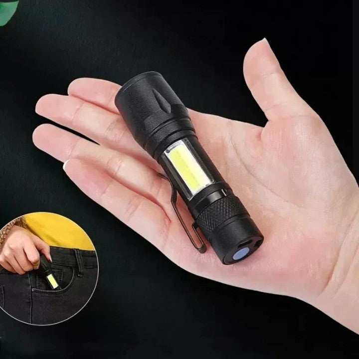Mini Taktisk Camping Oppladbart Lommelykt | Skanto
