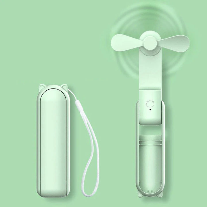 Skanto | Oppladbar USB-vifte med powerbank-funksjon og sammenleggbart håndtak