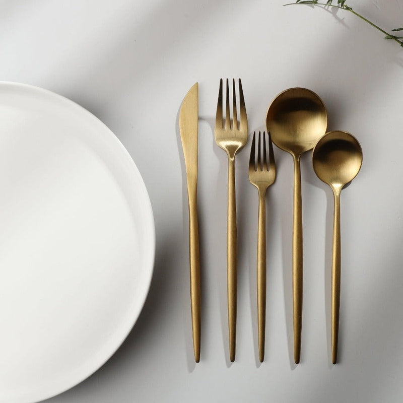 Skanto | Minimalistisk Rustfritt Stål Bestikk Elegant Enkelhet