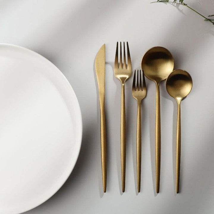 Skanto | Minimalistisk Rustfritt Stål Bestikk Elegant Enkelhet
