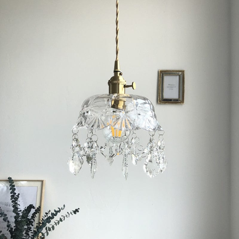 Minimalistisk Retro Krystall Glass Pendellampe Skanto