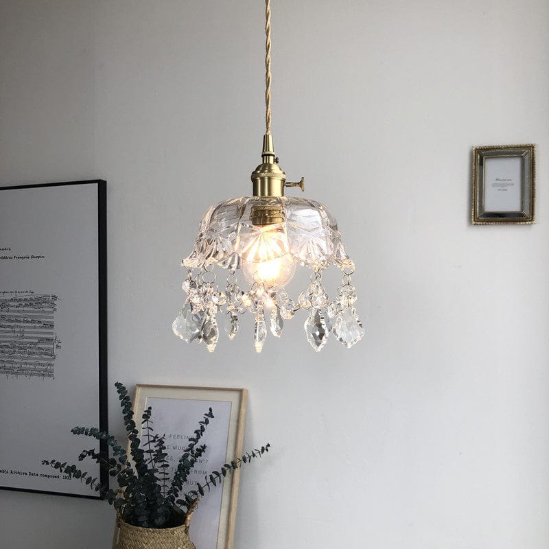 Minimalistisk Retro Krystall Glass Pendellampe Skanto